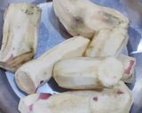 A picture of step 1 of Sweet potato french fries.