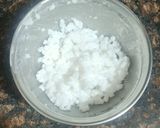 A picture of step 1 of Sabudana finger sticks.
