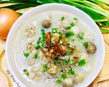 Hình bước làm 4 của món Cháo Bò Viên