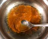 A picture of step 4 of Mutter Paneer (paneer from rice).
