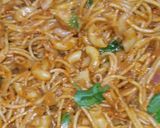 A picture of step 3 of Leftover macaroni spaghetti in tomato creamy sauce.