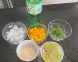 A picture of step 1 of Mango Virgin Mojito.