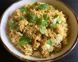 A picture of step 7 of Biryani Inspired Chicken Mazegohan.