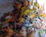 A picture of step 1 of Spicy green grams samosas.