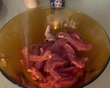 Foto del paso 1 de la receta: Tiras de cerdo agridulce