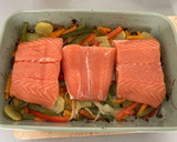 Foto del paso 5 de la receta: Salmón al horno a la naranja con verduras