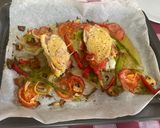 Foto del paso 5 de la receta: Pechuga de pollo rellena con verduras