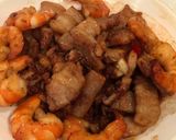 Hình bước làm 3 của món Thịt ba chỉ không bì rang tôm bóc vỏ tại Nhật