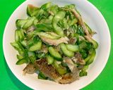 Hình bước làm 3 của món Gỏi Dưa Leo Khô Sặc