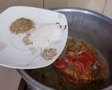 A picture of step 5 of Matar pulao.