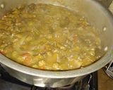 A picture of step 7 of Bhindi ki bhujya.