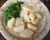 A picture of step 3 of Mutton potato curry.