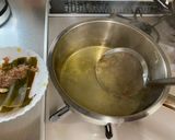 A picture of step 2 of Pork and Vegetable Miso Soup.