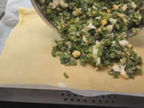 Empanada de cebolleta o cebolla de verdeo con huevo duro