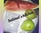 A picture of step 1 of Water melon and guava juice 🍉🍈.