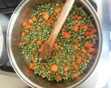 A picture of step 3 of Green peas aka minji soup.