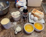 Foto del paso 1 de la receta: Tortitas, jamón, y huevos con el sol arriba