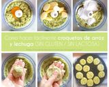 Foto del paso 1 de la receta: Crocantísimas croquetas vegetarianas de arroz y lechuga (SIN GLUTEN, SIN LACTOSA, ECONÓMICAS)