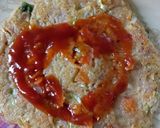 A picture of step 5 of Vegetables chilla.