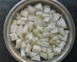 A picture of step 2 of Ash Gourd sabji.