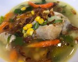 Foto langkah ke 8 dari resep Sup Jagung Ayam Goreng.