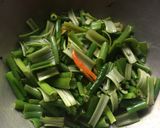 A picture of step 2 of Onion Flower Stalks dry Curry.