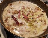 Pas rețetă Spaghetti Carbonara cu Șuncă și Ciuperci 3 fotografie