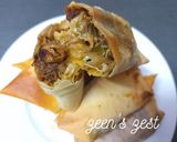 A picture of step 5 of Baked Shami Kabab Spring Rolls.