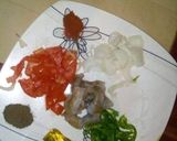 A picture of step 3 of Prawns spaghetti.