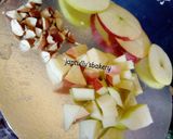 A picture of step 1 of Cinnamon Coated Apple Almonds cake dessert.