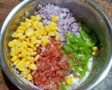A picture of step 2 of Suji sandwich toast (without bread).