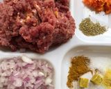 A picture of step 3 of Minced meat focaccia bread.