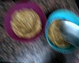 A picture of step 3 of Shrikhand in vermicelli nest.