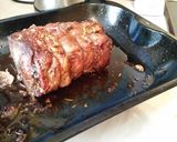 A picture of step 8 of Roast beef with steamed veg and roast potatoes.
