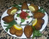 A picture of step 7 of Syrian Fried Kibbeh.