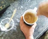 A picture of step 3 of Hand beaten coffee.