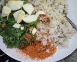 A picture of step 4 of Garau Garau (Rice and Beans).