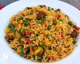 A picture of step 7 of Desi Style Vegetable Fried Rice 🍛🍚💛💚❤.