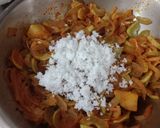 A picture of step 3 of Padwal(snake gourd) sabji.