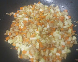Foto del paso 3 de la receta: Garbanzos con pisto de zanahoria, calabacín y berenjena