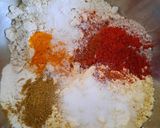 A picture of step 1 of Veg chila with mixed flour.