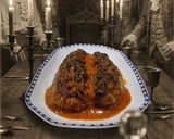 Foto del paso 9 de la receta Cerebro de Carne Picada asada con corazón de Tomate y Salsa sangrienta