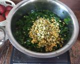 A picture of step 3 of Makai ki roti & Sarson Ka Saag.