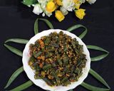 A picture of step 5 of Mustard Okra.