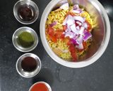 A picture of step 3 of Bhel puri.