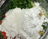 A picture of step 1 of Cabbage Manchurian.