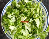 A picture of step 1 of Mint and Raw Mango Chutney.