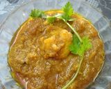 A picture of step 4 of Coconut Prawn curry.