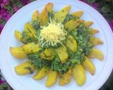 Foto langkah ke 4 dari resep Kentang Saus Bayam Keju.
