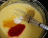 A picture of step 1 of Besan ke cheele ka raita.